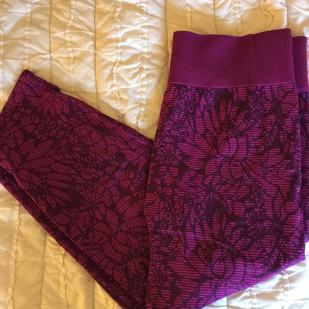 Fabletics Purple Patterned Joggers